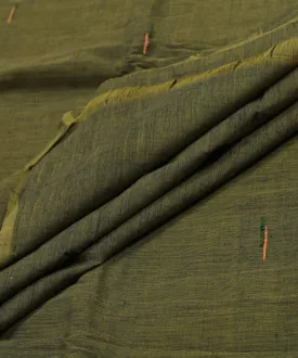 0.75m Green Handloom Cotton Fabric