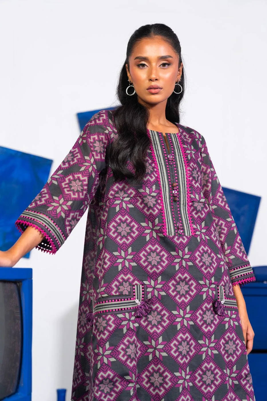 1 Pc Printed Lawn Shirt