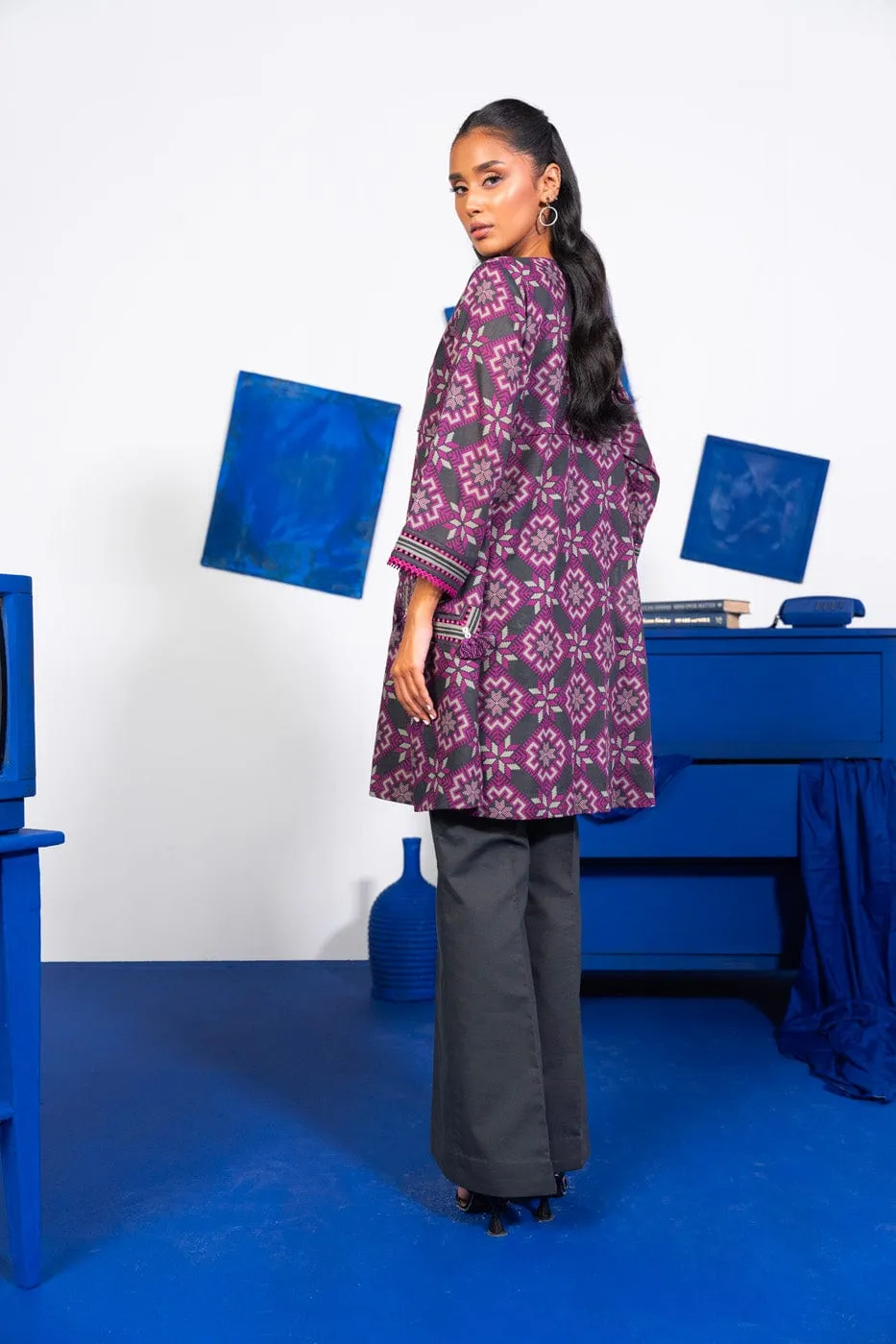 1 Pc Printed Lawn Shirt
