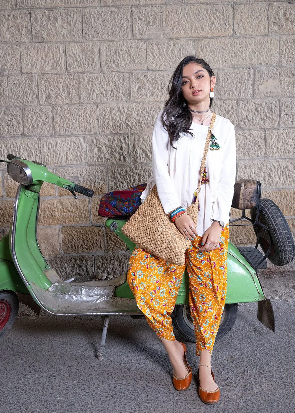 1 Pc Printed Silver Lawn Fabric 