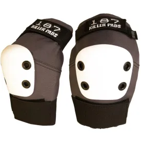 187 Elbow Pro Pads Grey w/ White caps