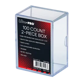 2-Piece 100-Count Clear Card Storage Box