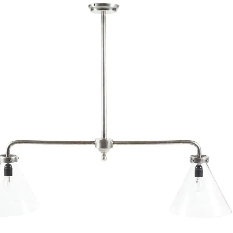 20th Century Industrial Two Arm Hanging Light
