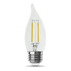 2.2W (25W Replacement) Soft White (2700K) E26 Base CA10 Dimmable Decorative Enhance LED Filament Bulb (2-Pack)