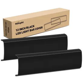 2Pcs 12 inch Black Light Bar Cover