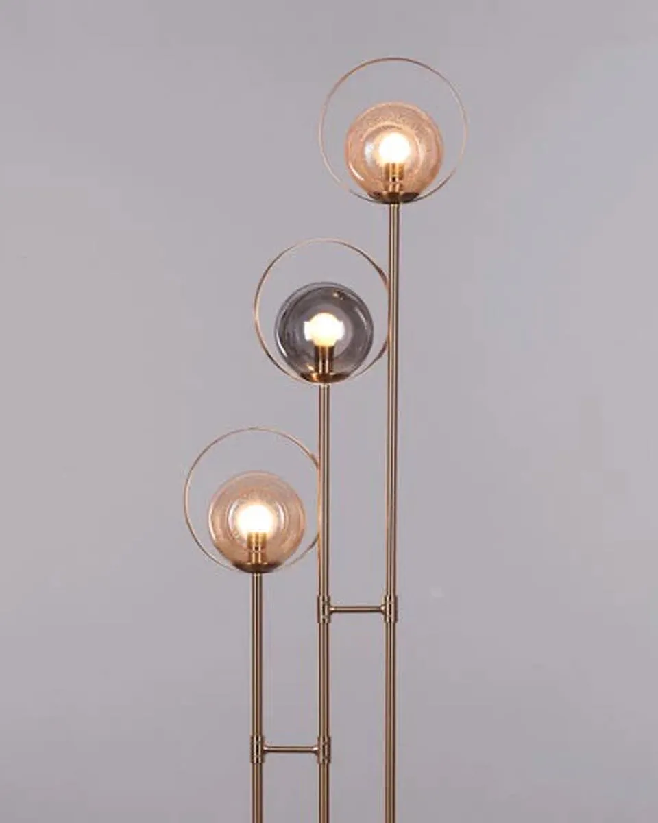 3 Head glass Floor Lamp