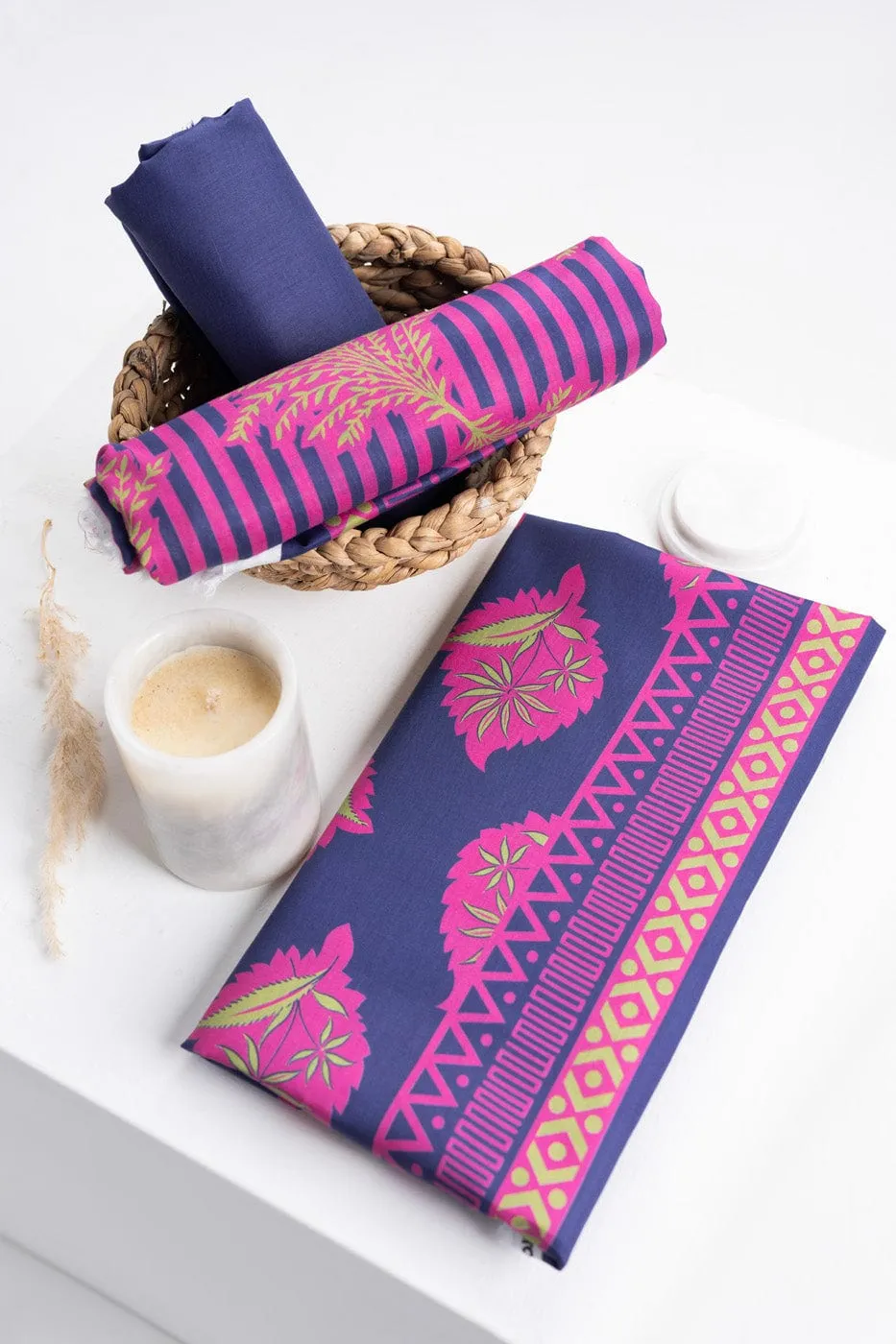 3 Pc Printed Lawn Suit With Lawn Dupatta