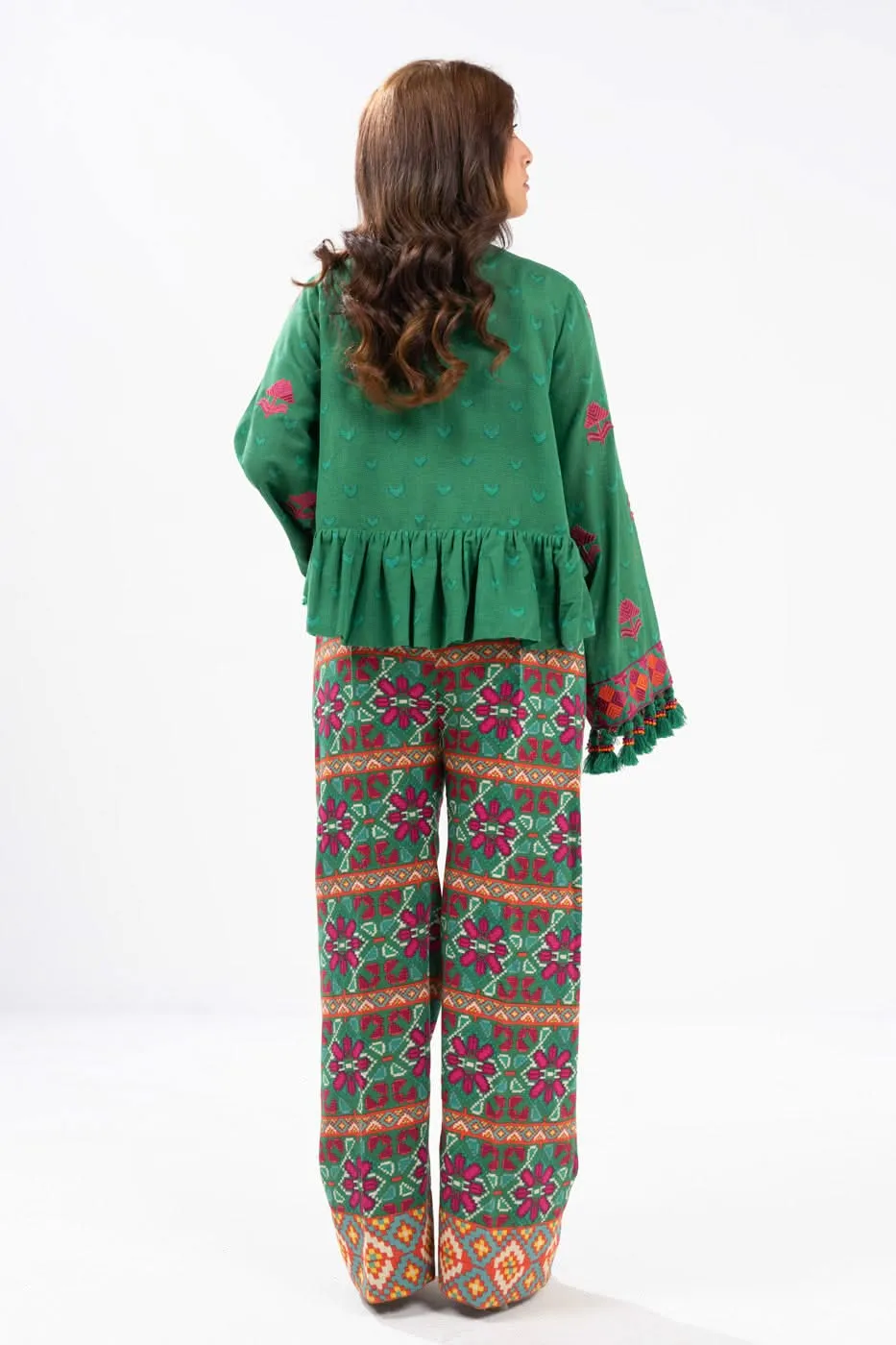 3 Piece Embroidered Khaddar Suit With Light Khaddar Dupatta