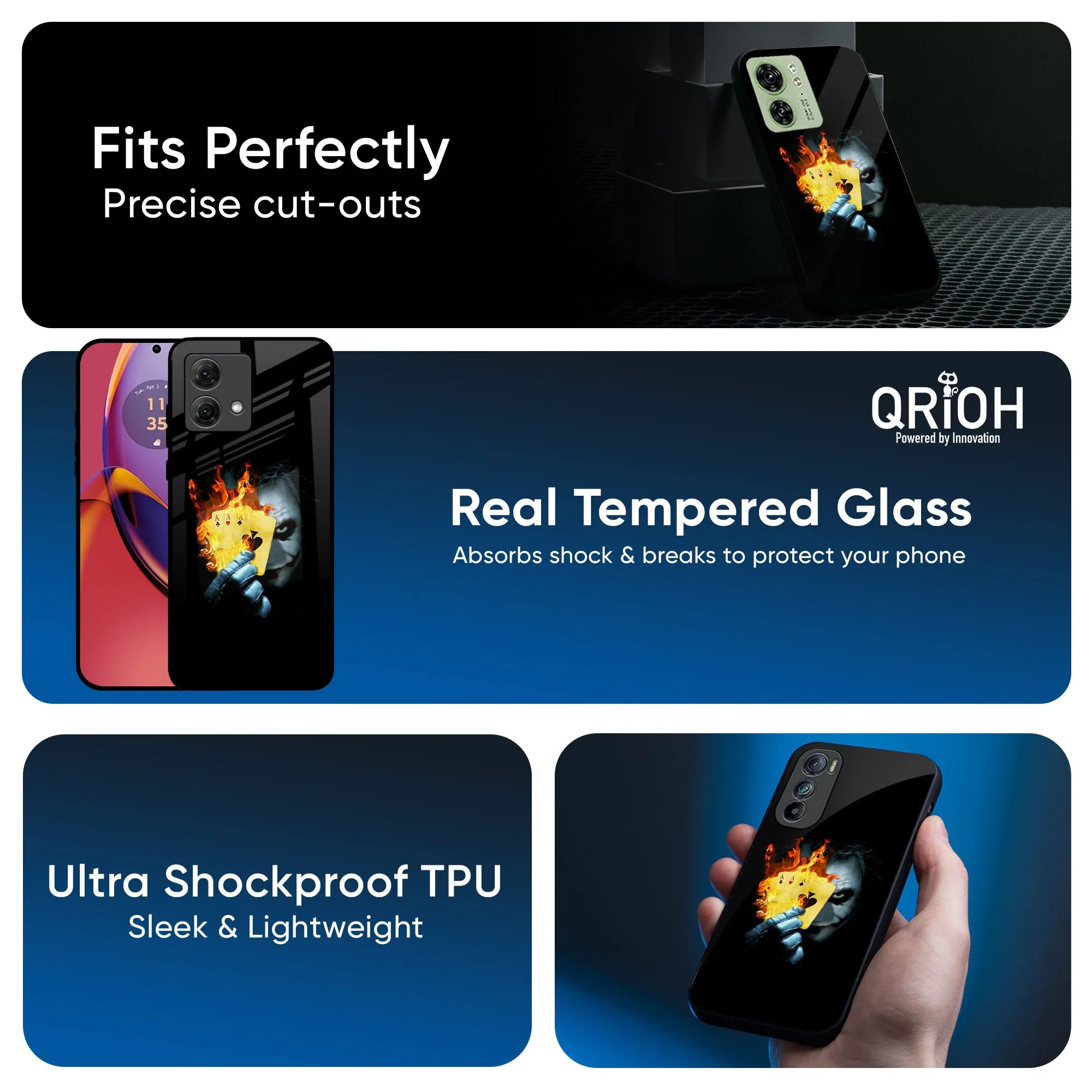 AAA Joker Glass Case for Motorola Edge 40