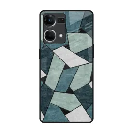 Abstact Tiles Glass Case for OPPO F21 Pro