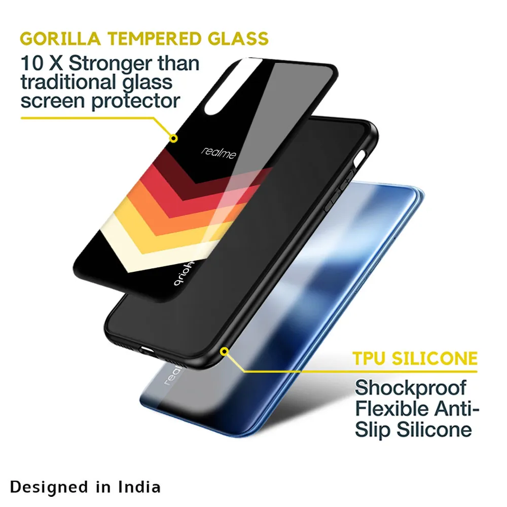 Abstract Arrow Pattern Glass Case For Realme C21Y