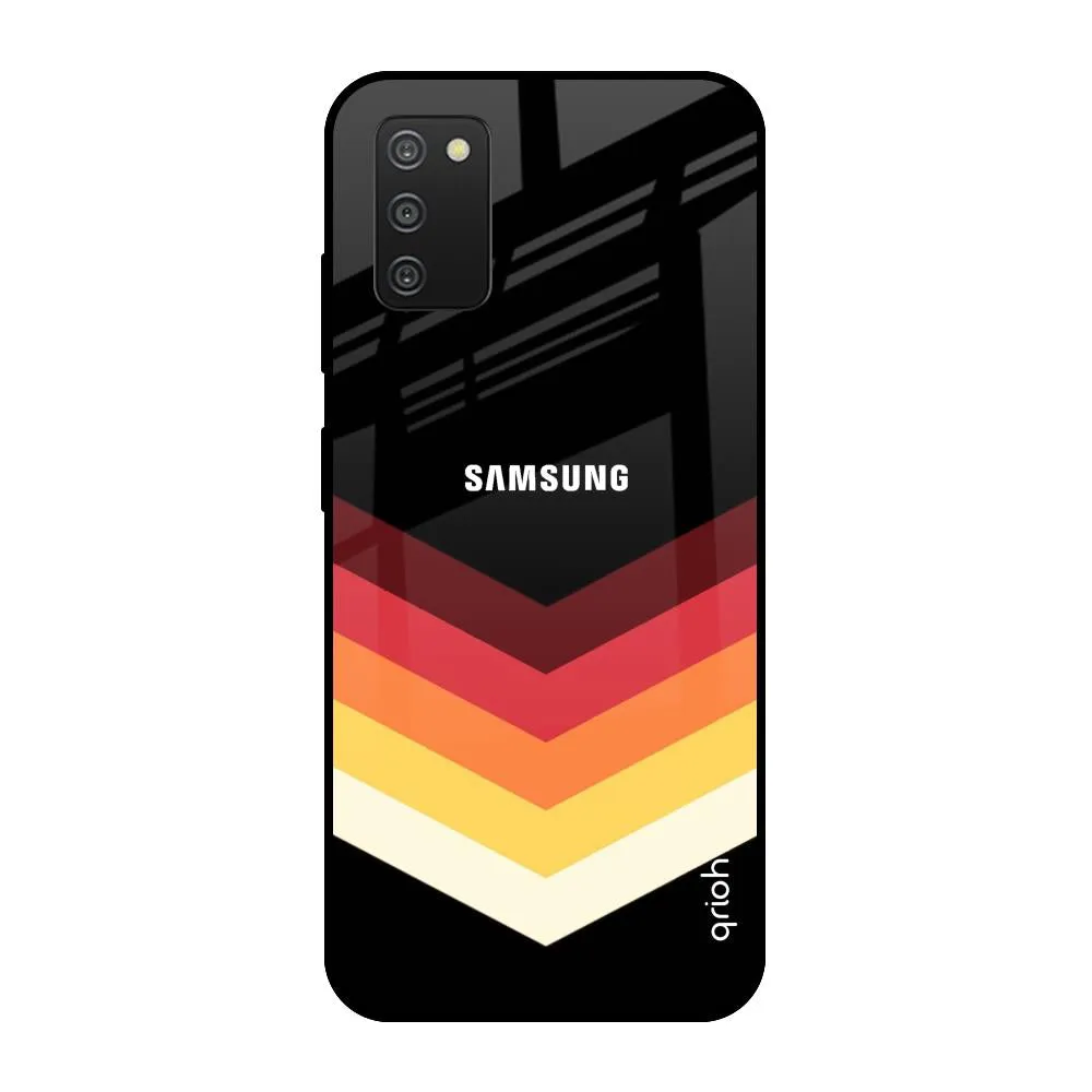 Abstract Arrow Pattern Glass Case For Samsung Galaxy A03s