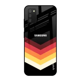 Abstract Arrow Pattern Glass Case For Samsung Galaxy A03s