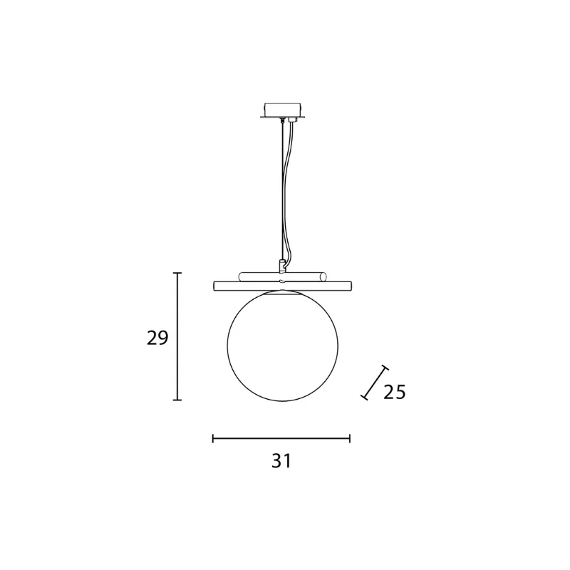 Adjustable Rod Orb Pendant Light