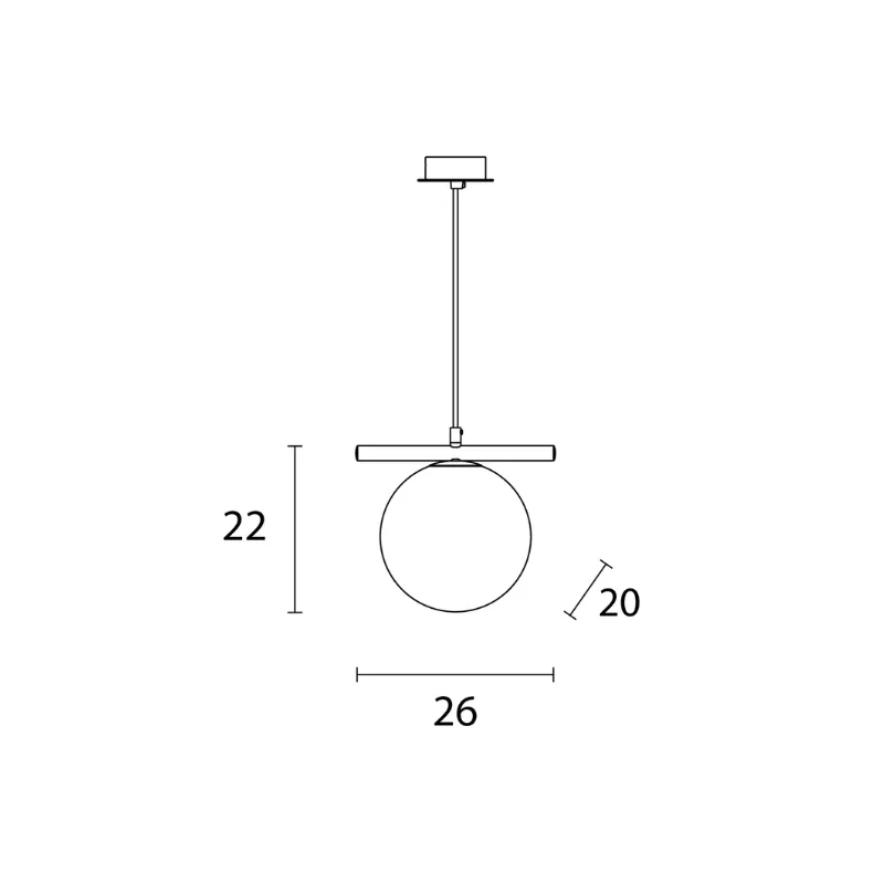 Adjustable Rod Orb Pendant Light