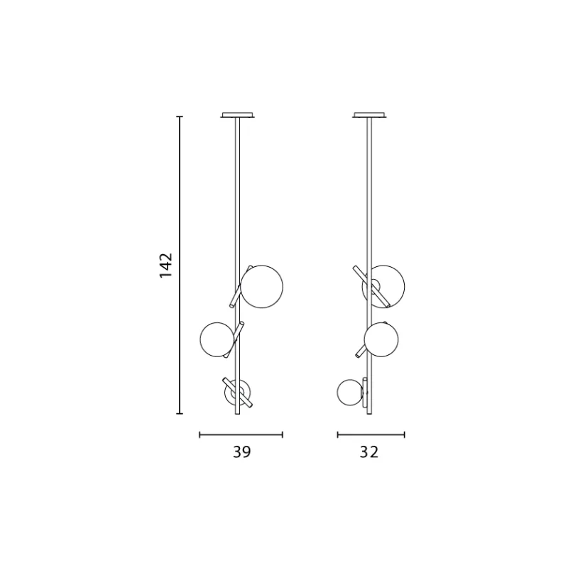Adjustable Rod Vertical Orb Pendant