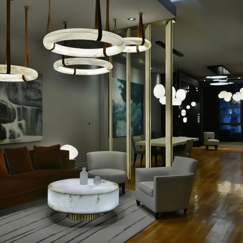 Aktis Alabaster Pendant Light