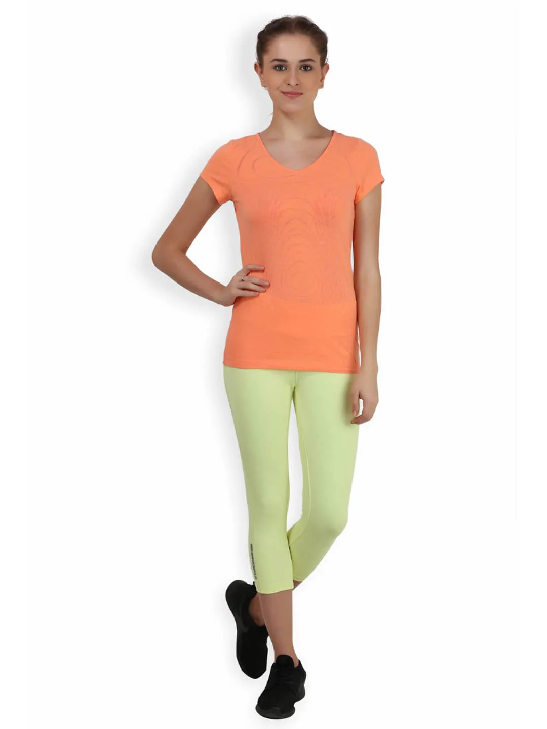Alcis Face Burnout Peach Solid Top