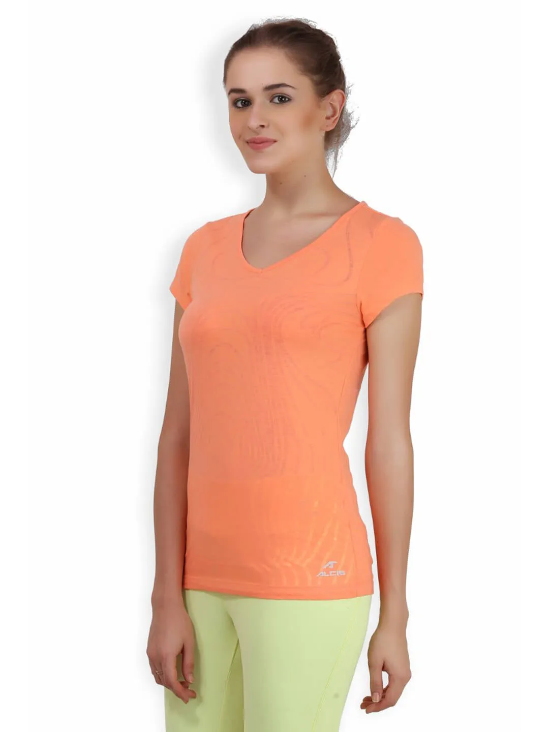 Alcis Face Burnout Peach Solid Top