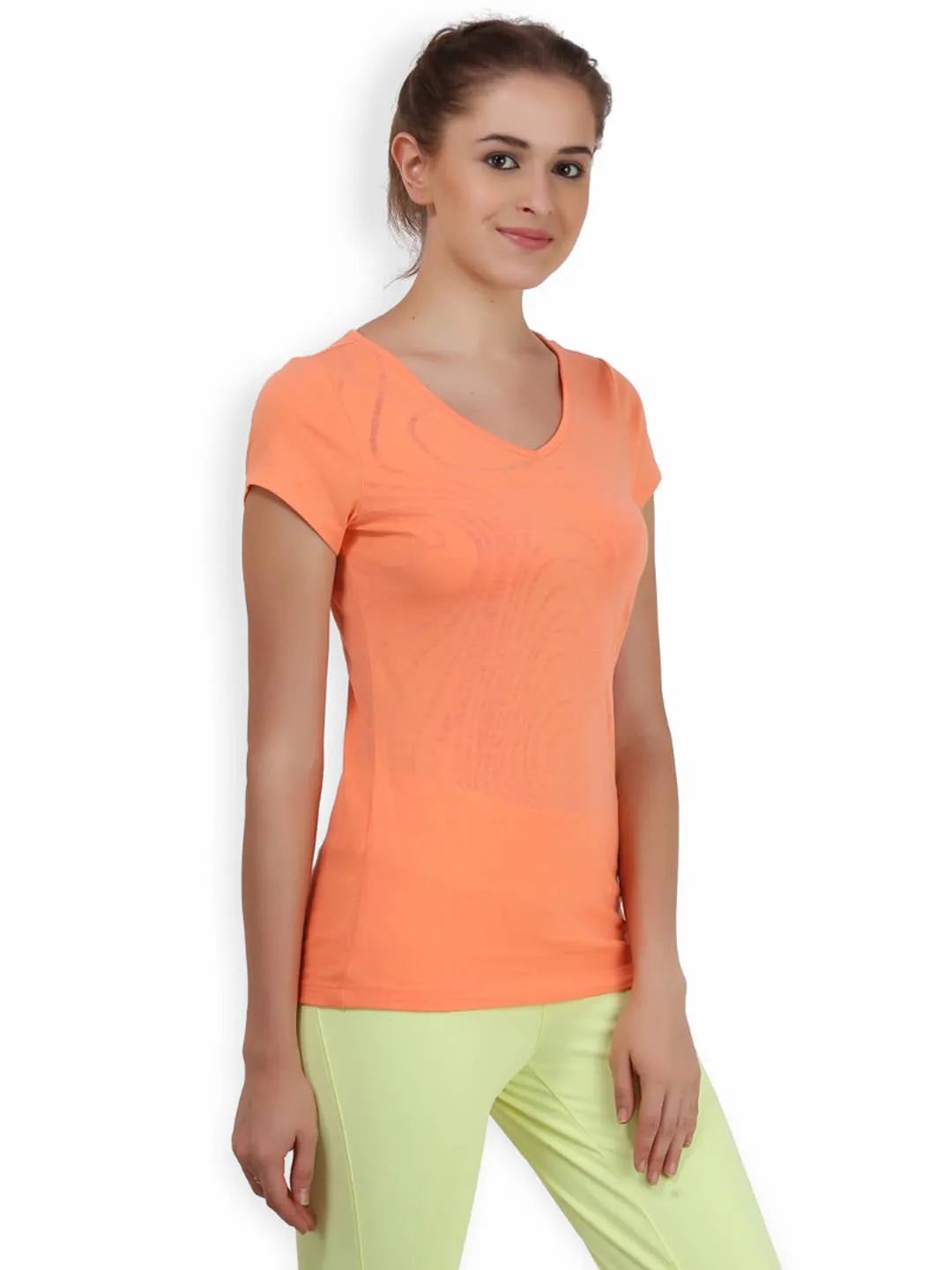 Alcis Face Burnout Peach Solid Top