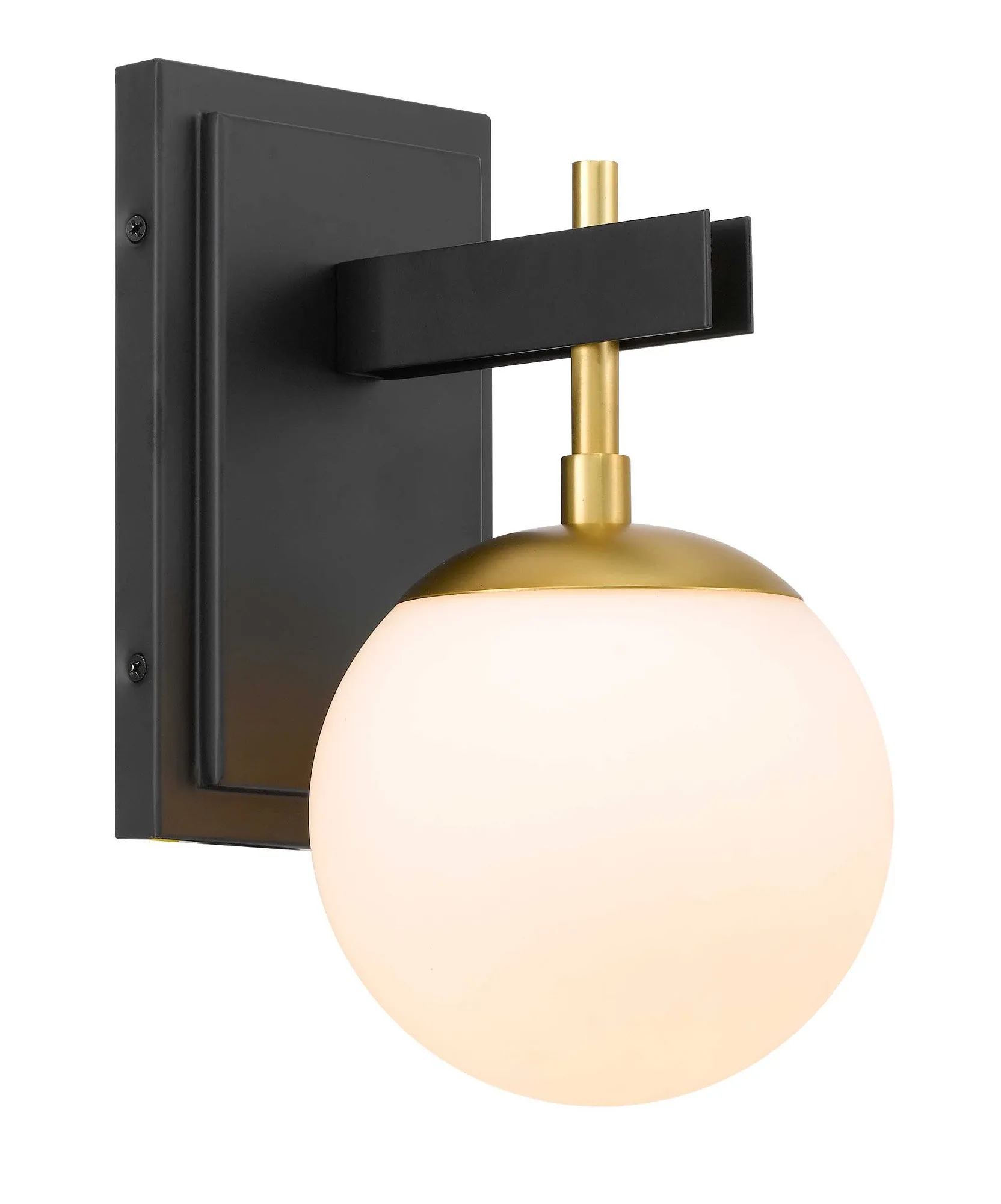 Allie 352B01BLSB 1-Light Vanity Light - Black/Satin Brass