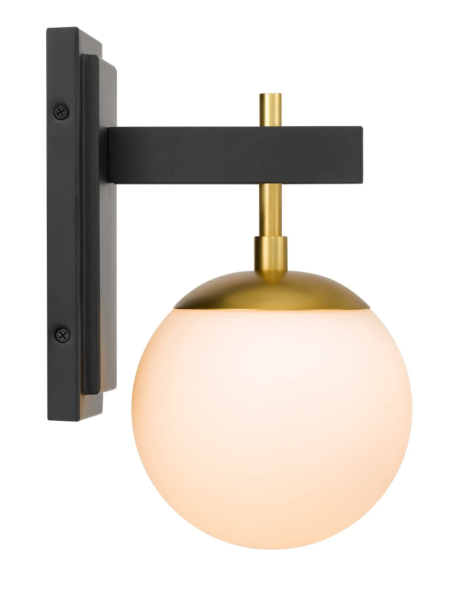 Allie 352B01BLSB 1-Light Vanity Light - Black/Satin Brass