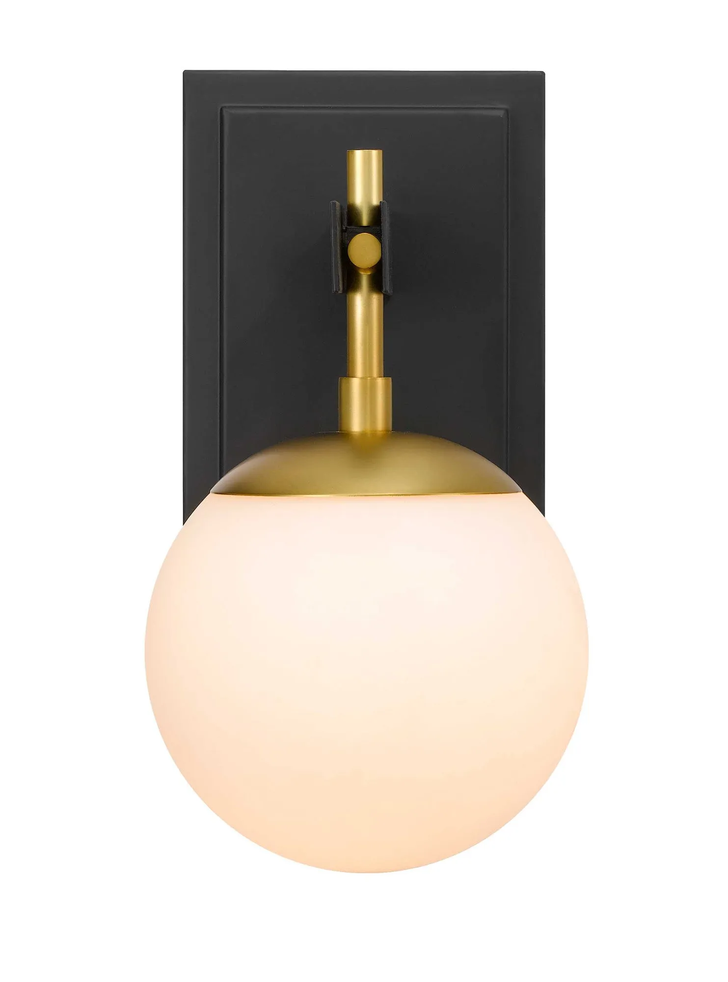 Allie 352B01BLSB 1-Light Vanity Light - Black/Satin Brass