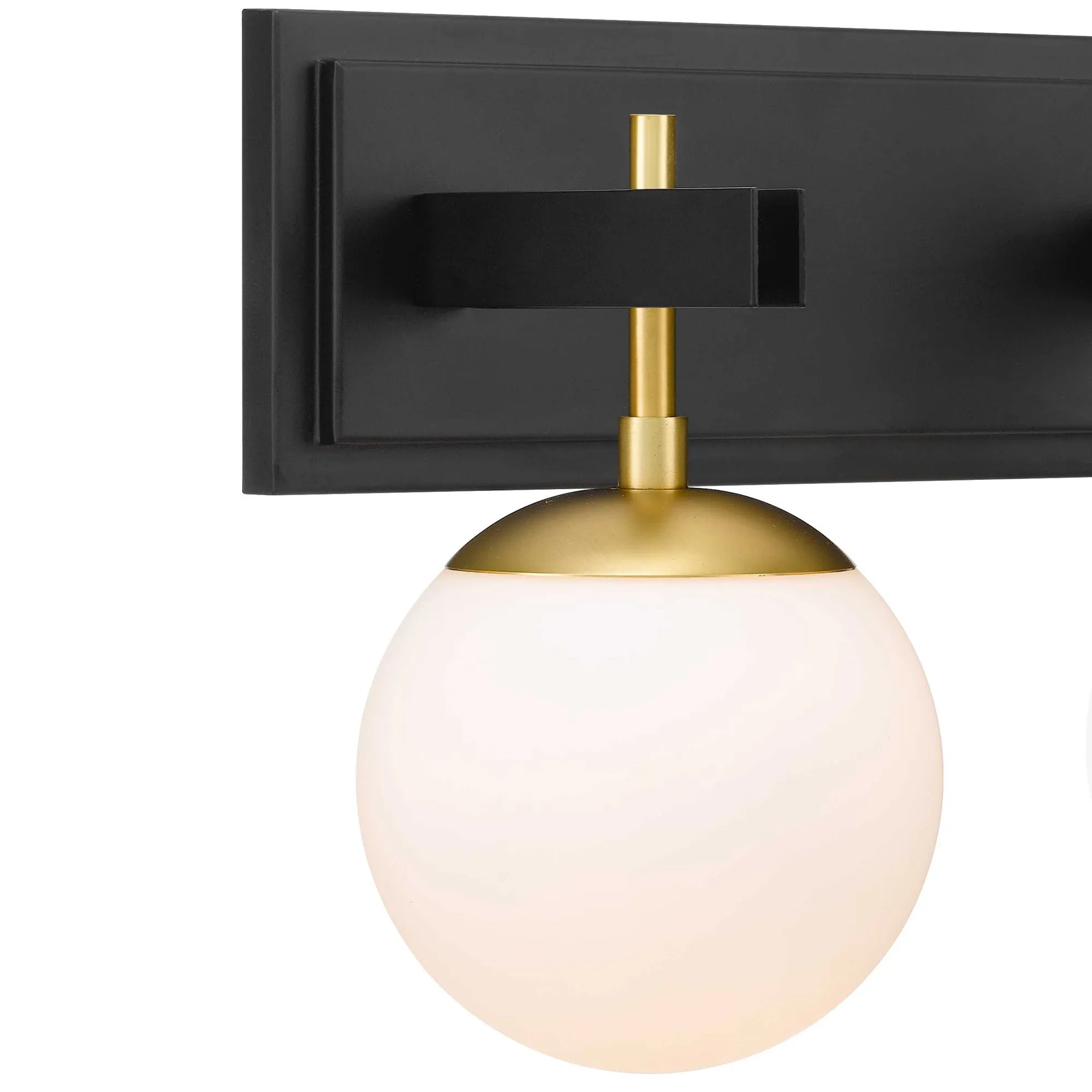 Allie 352B02BLSB 2-Light Vanity Light - Black/Satin Brass