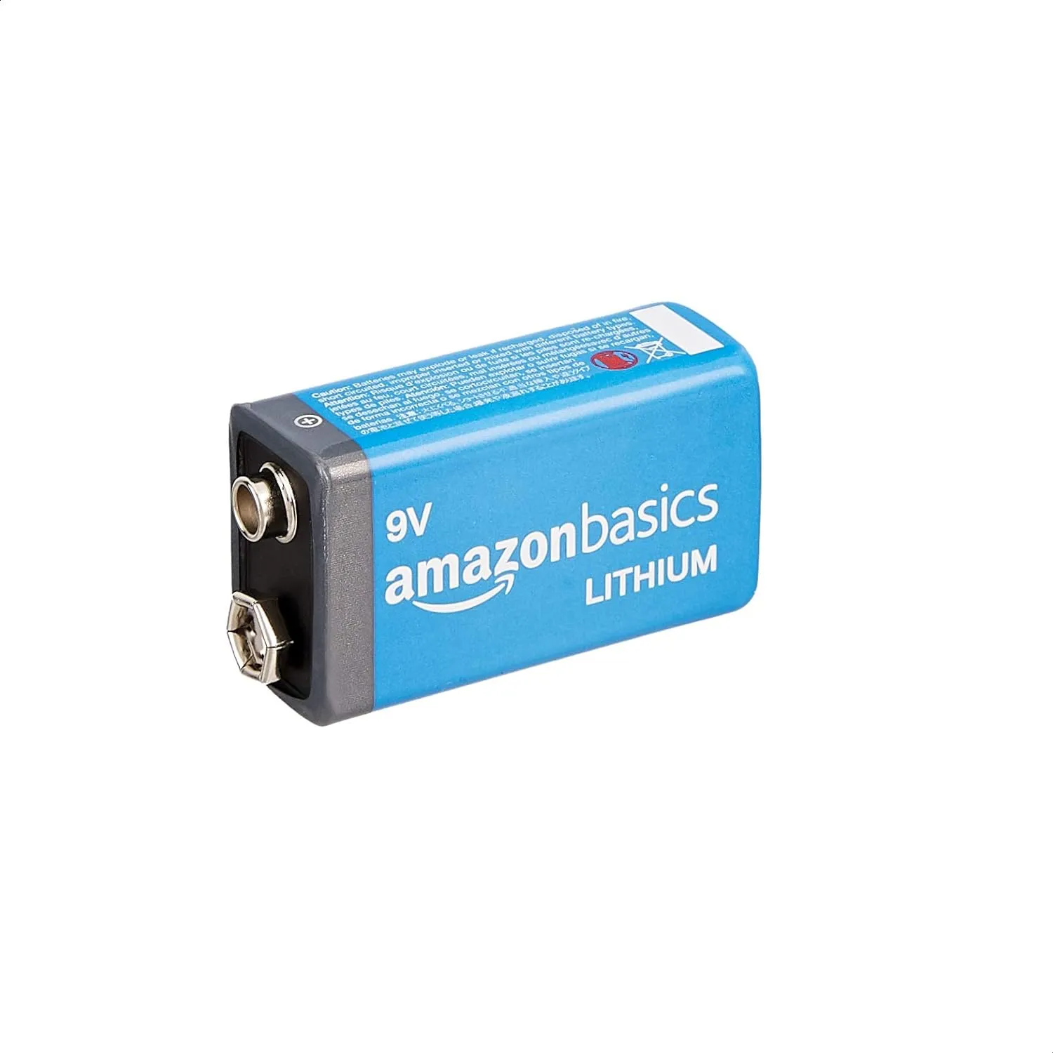 Amazon Basics 12-Pack 9 Volt Lithium High-Performance Batteries with 10-Year Shelf Life, and Long Lasting Power