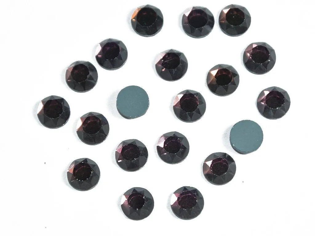 Amethyst Purple Circular Glass Stones- 10 mm
