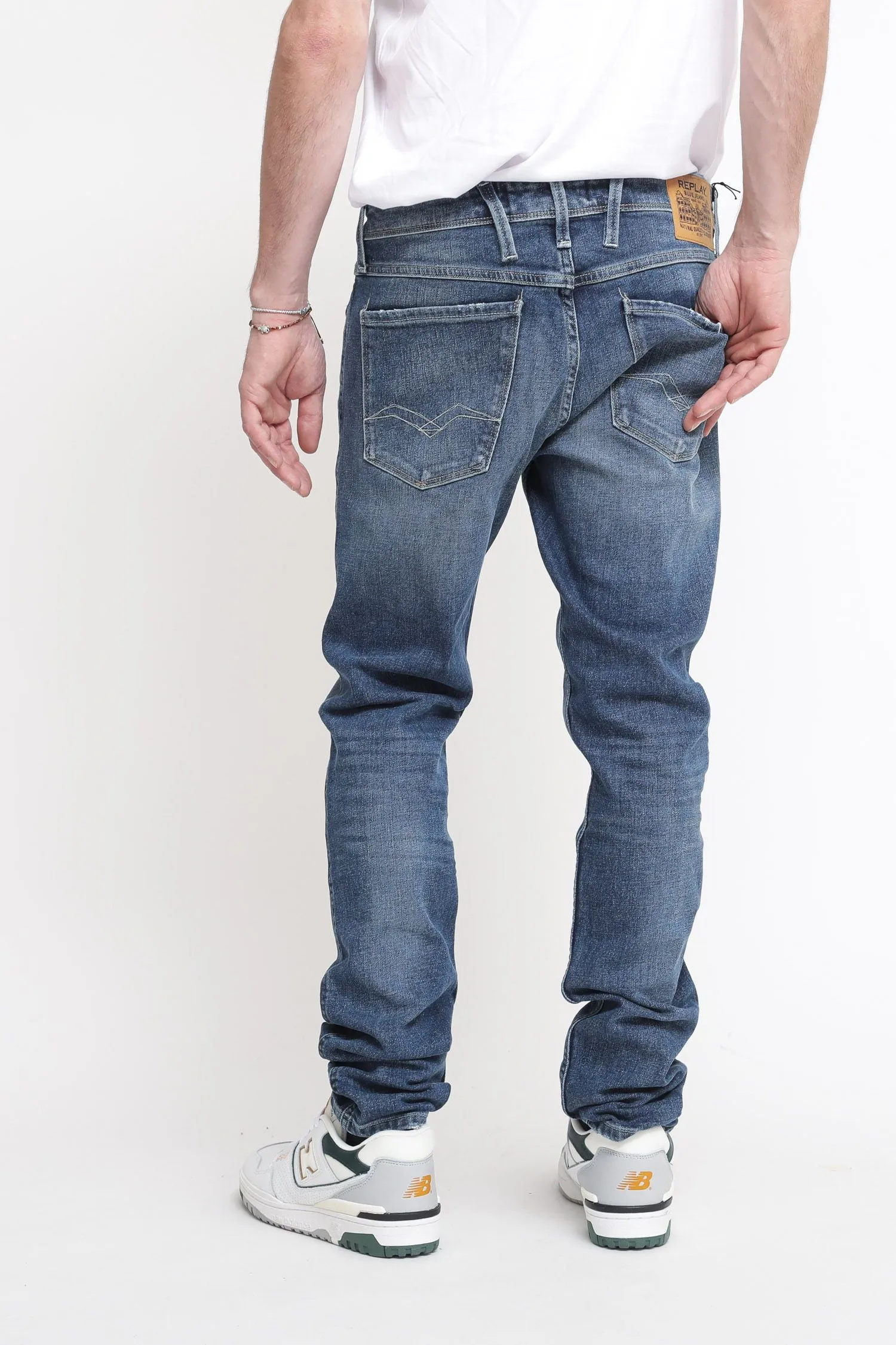 Anbass Slim Fit - Deep Blue Indigo Stretch Denim
