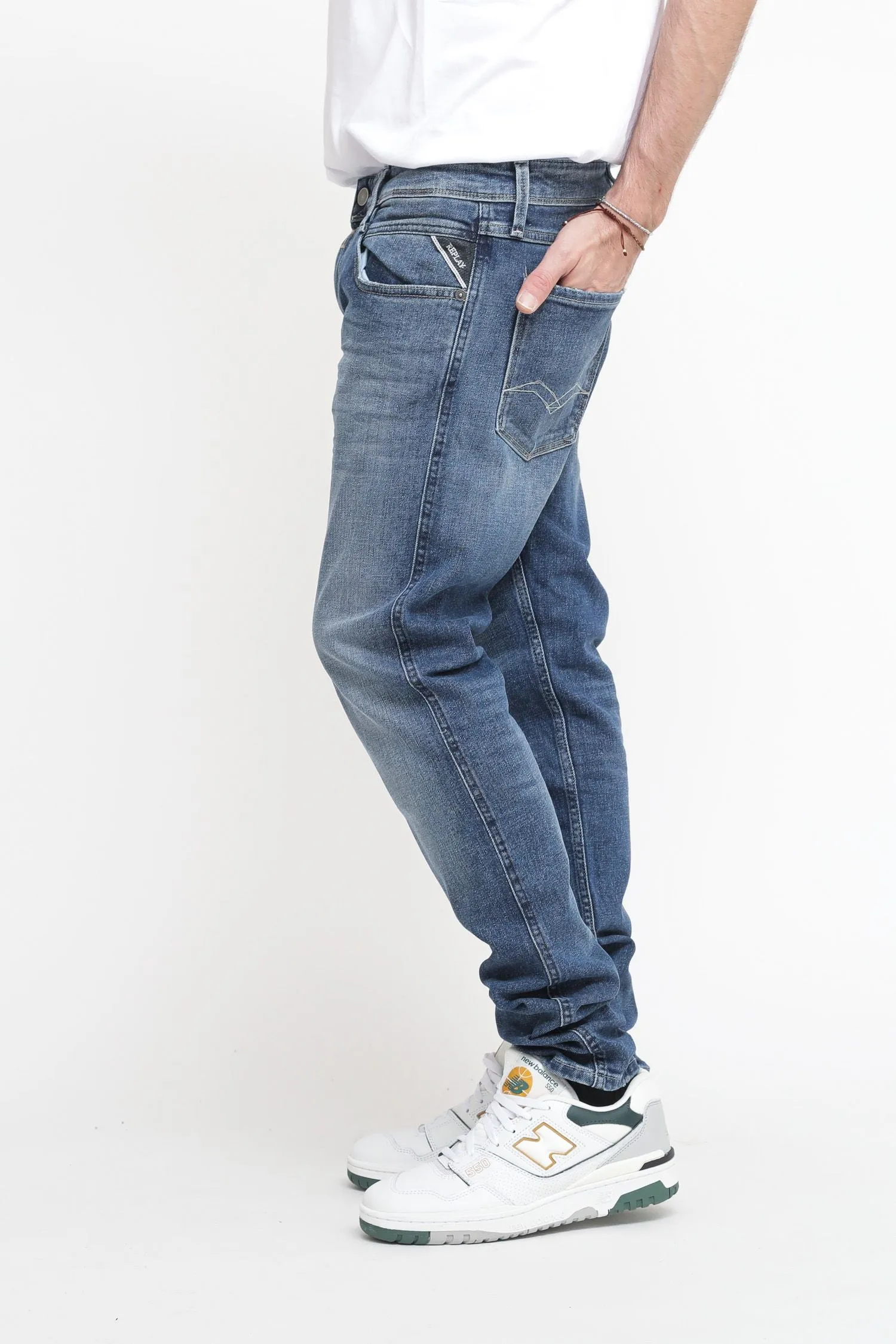 Anbass Slim Fit - Deep Blue Indigo Stretch Denim