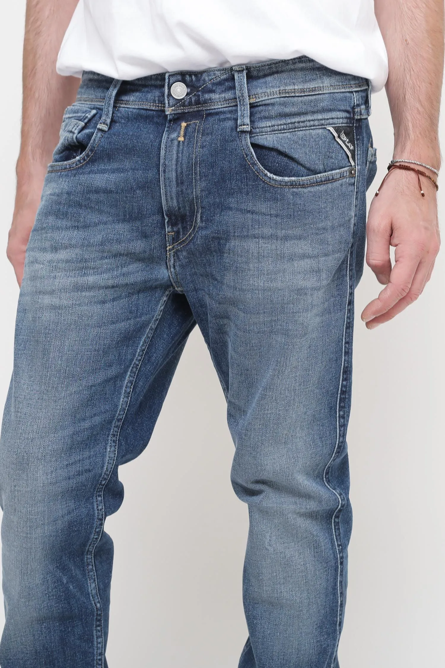 Anbass Slim Fit - Deep Blue Indigo Stretch Denim