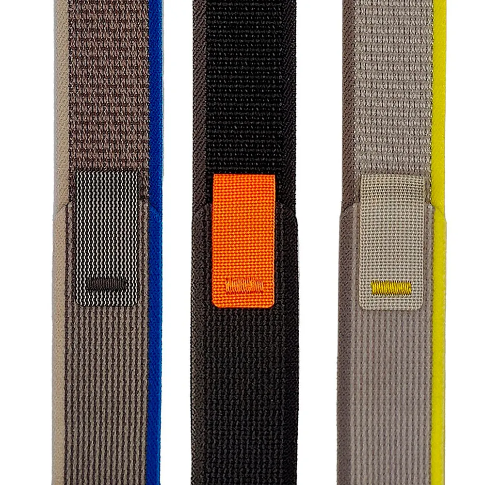 Apple Watch (38/40/SE/41MM) Velcro Stof Rem - Sort / Orange