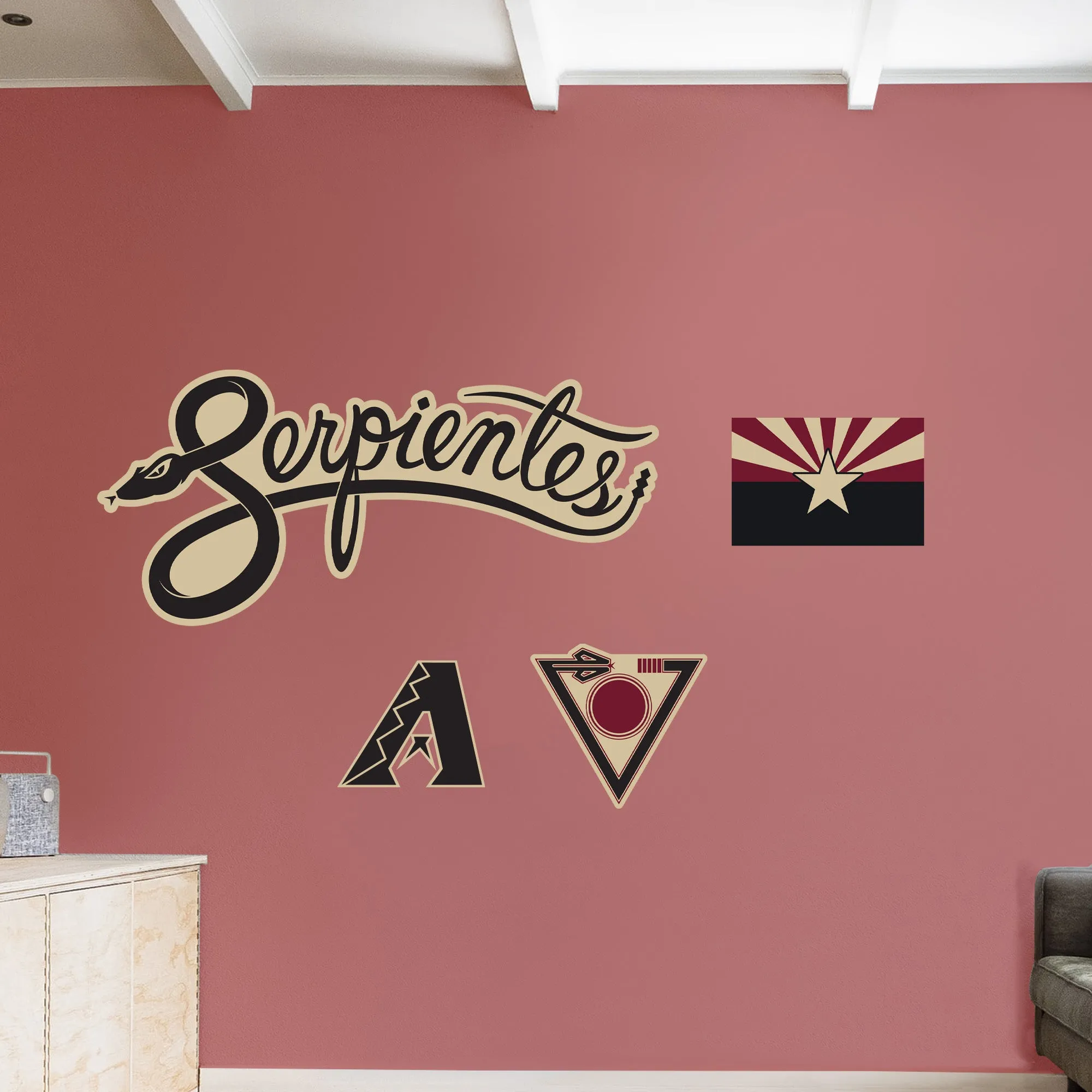 Arizona Diamondbacks:   City Connect Logo        - Officially Licensed MLB Removable     Adhesive Decal