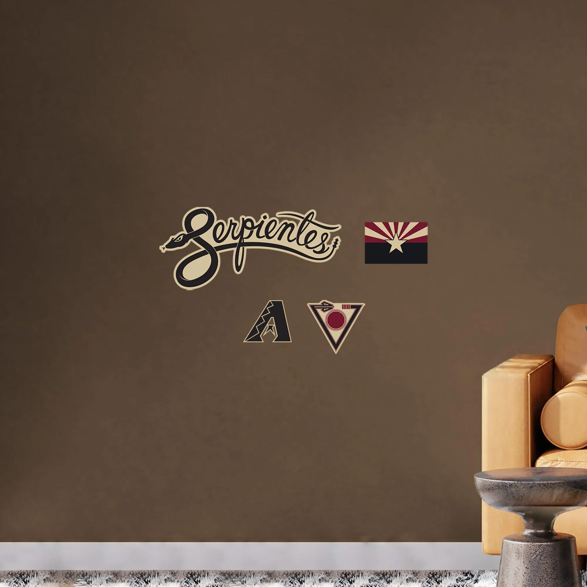 Arizona Diamondbacks:   City Connect Logo        - Officially Licensed MLB Removable     Adhesive Decal