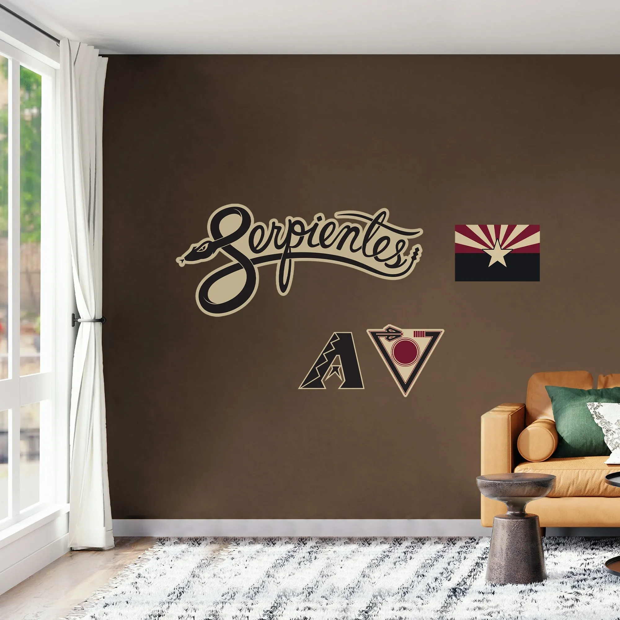 Arizona Diamondbacks:   City Connect Logo        - Officially Licensed MLB Removable     Adhesive Decal