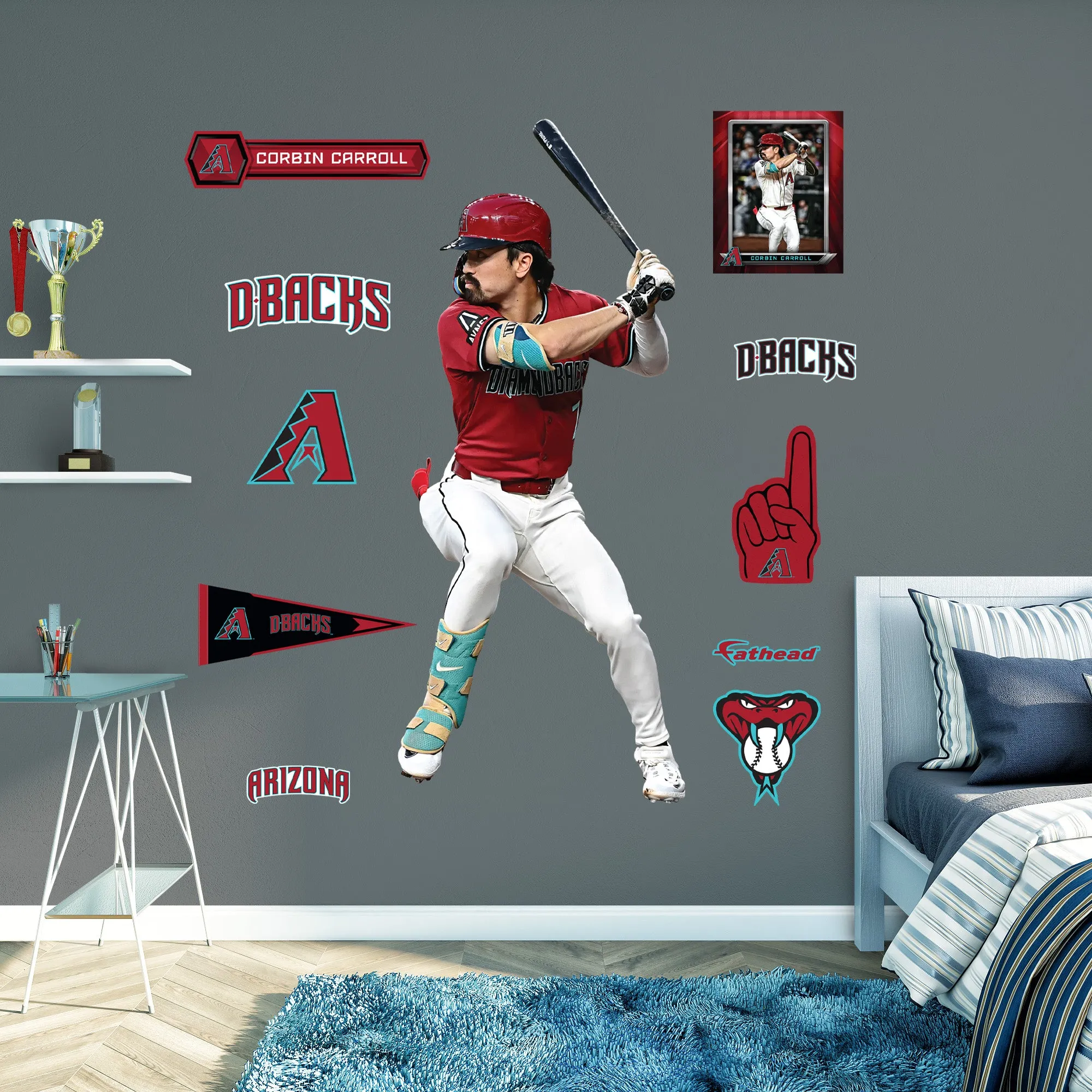 Arizona Diamondbacks: Corbin Carroll         - Officially Licensed MLB Removable     Adhesive Decal