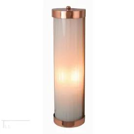 Art Deco Glass Wall Light, Copper Kansa REED423