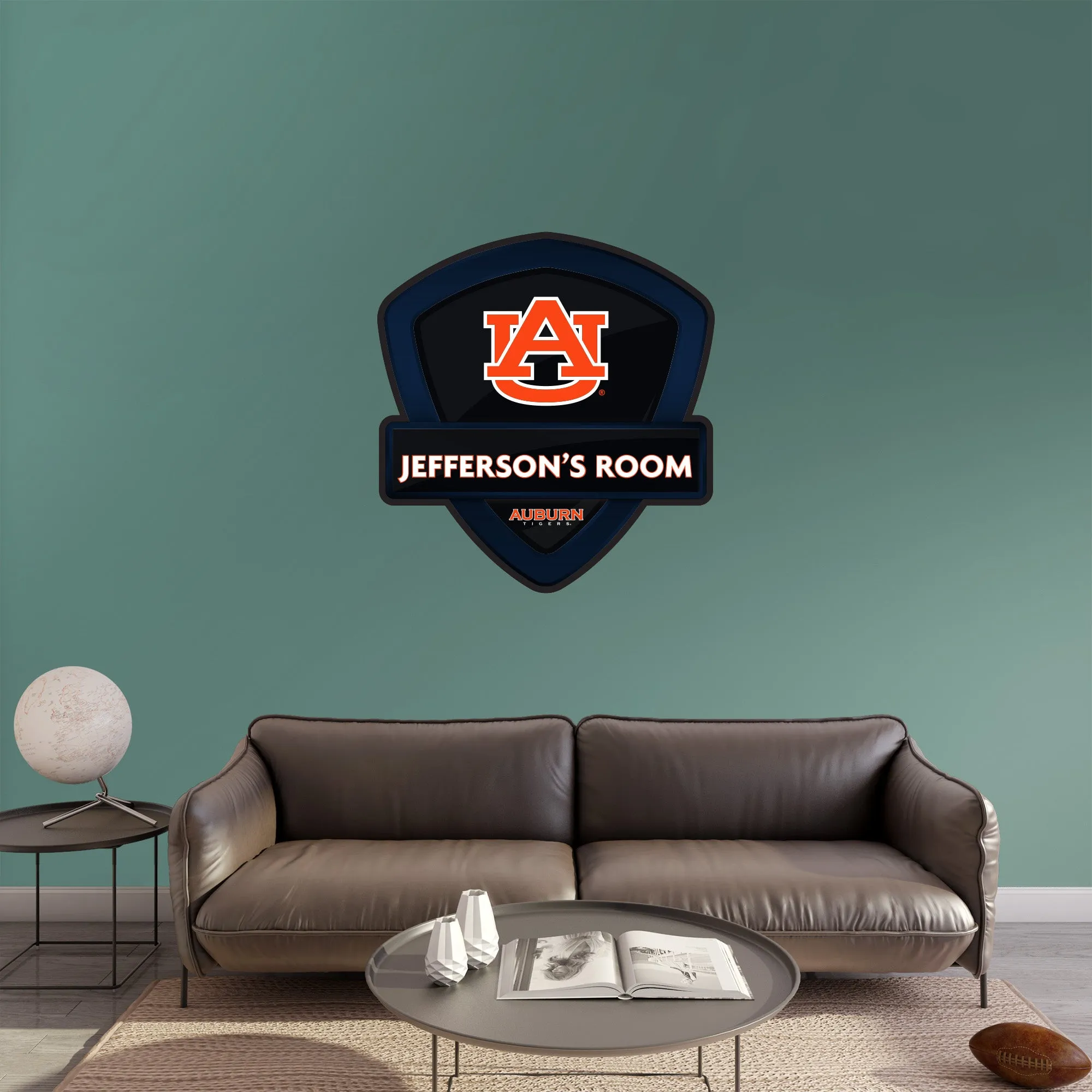 Auburn Tigers:   Badge Personalized Name        - Officially Licensed NCAA Removable     Adhesive Decal