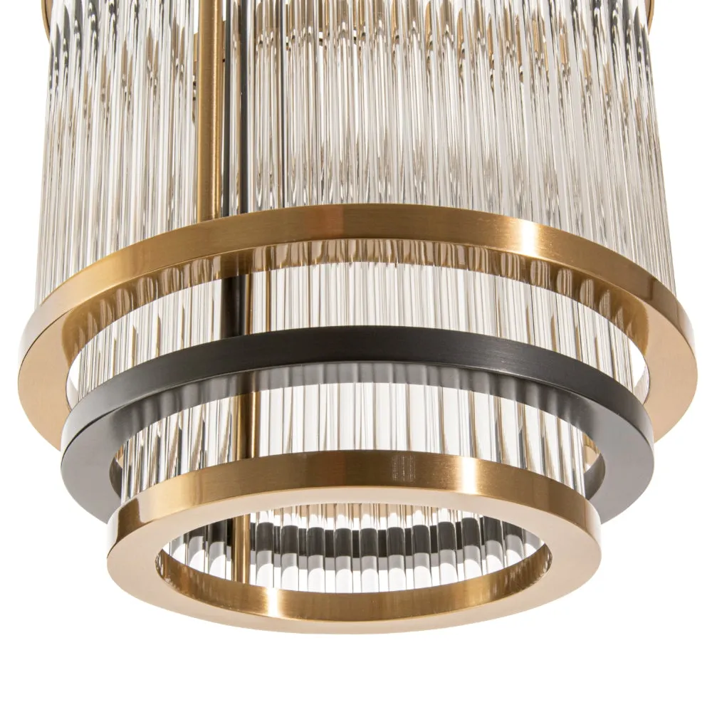 Avoca 1/6Lt Crystal Ceiling Light - Brass Finish