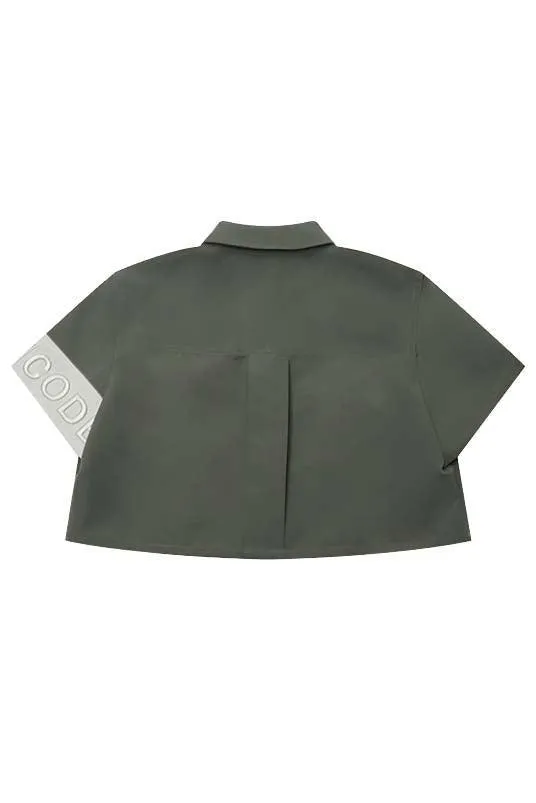 Badge Cropped Shirt