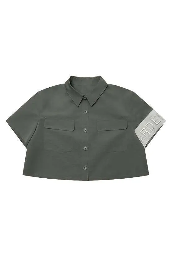 Badge Cropped Shirt