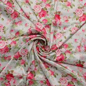 Beautiful Bunch of Roses Digital Printed Fabric