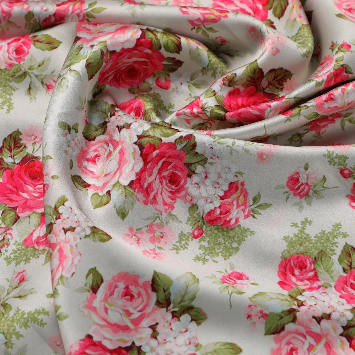 Beautiful Bunch of Roses Digital Printed Fabric