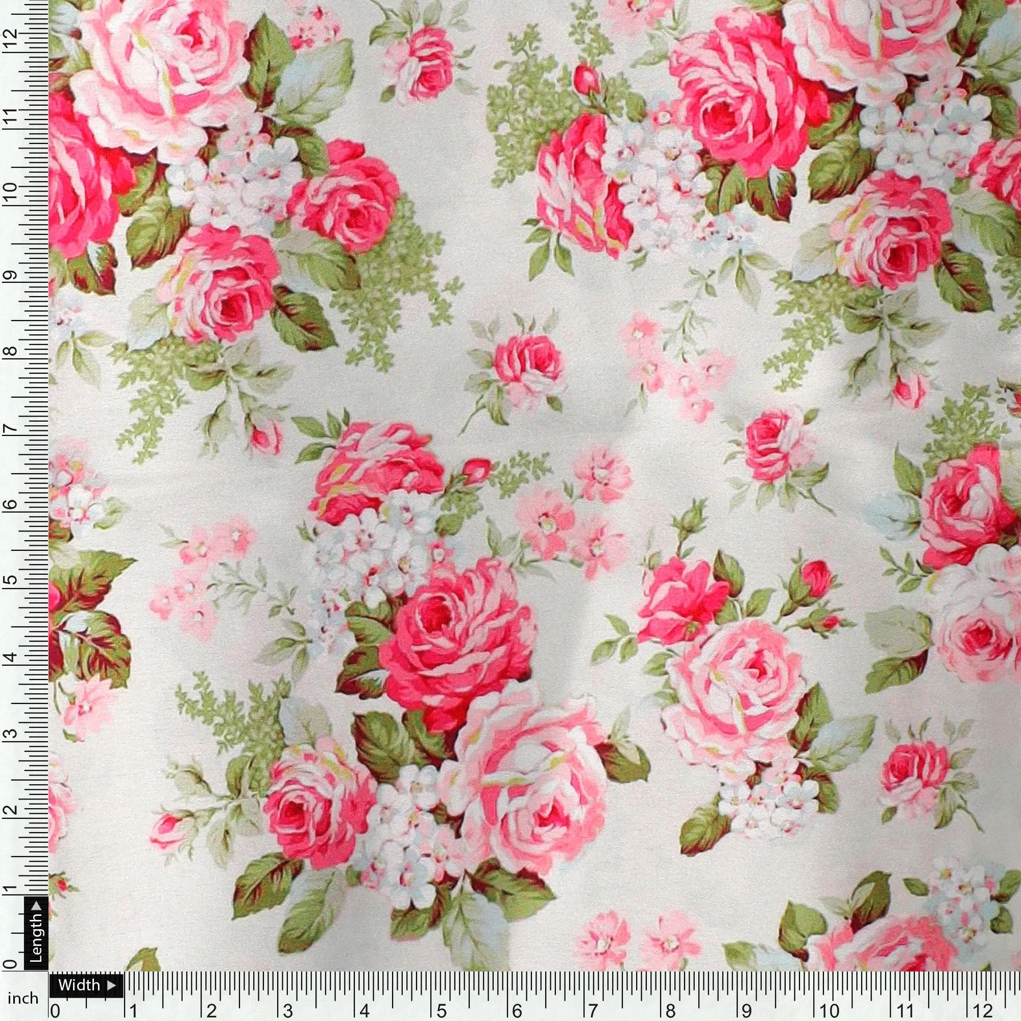 Beautiful Bunch of Roses Digital Printed Fabric
