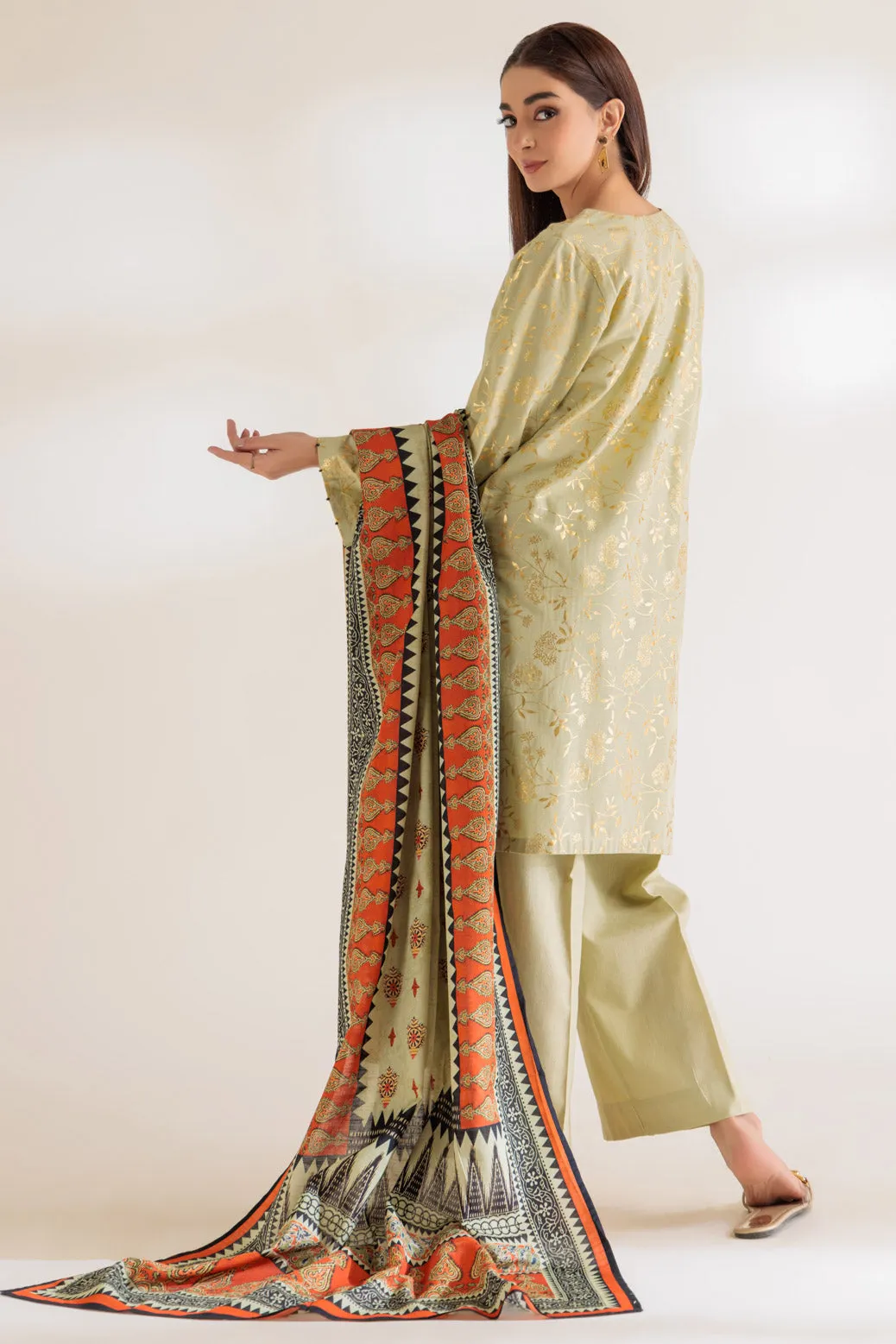 BEIGE-KHADDAR-3 PIECE (PWS6233P42)