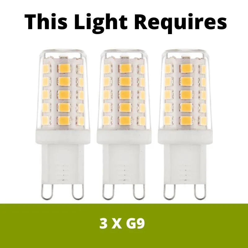 Bellis II 3 Light Semi-Flush Chrome Ceiling Light