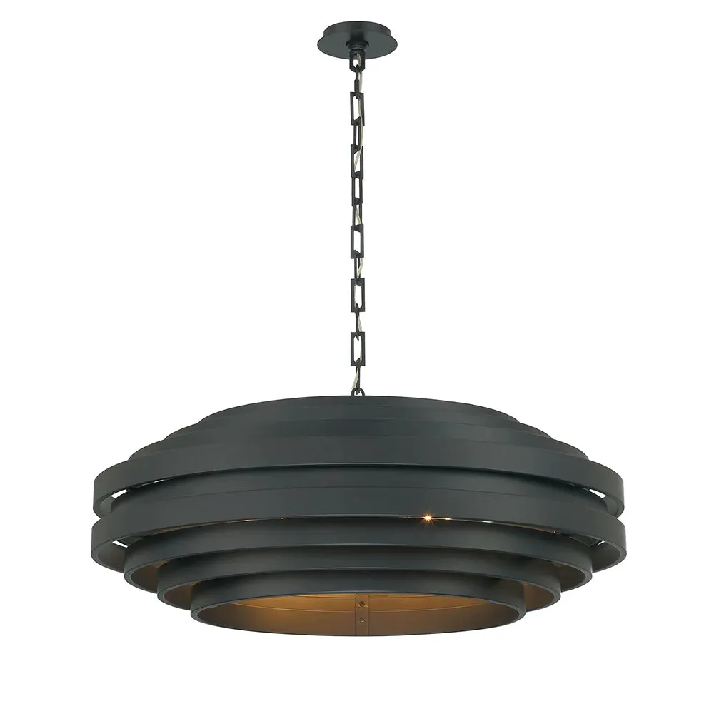 Belmont 8 Light Pendant - Black