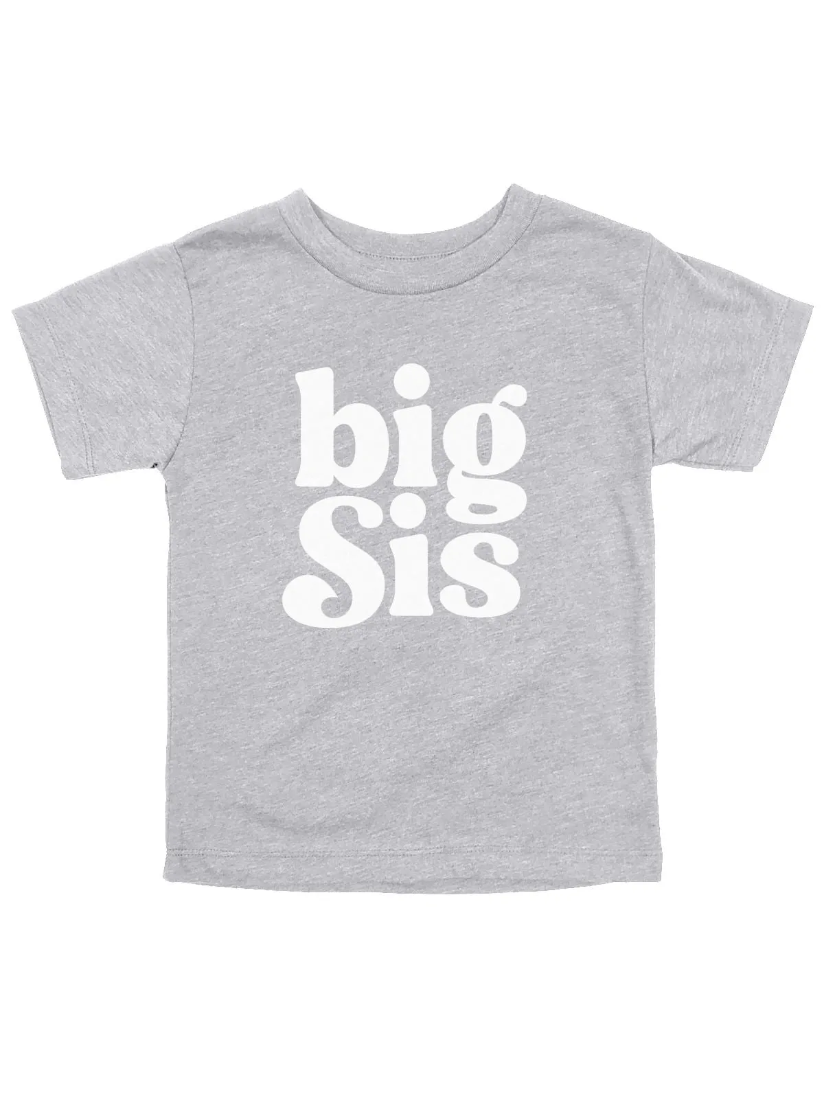 Big Sis Shirt for Girls - Heather Gray